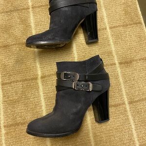 Jimmy Choo black leather ankle bootie